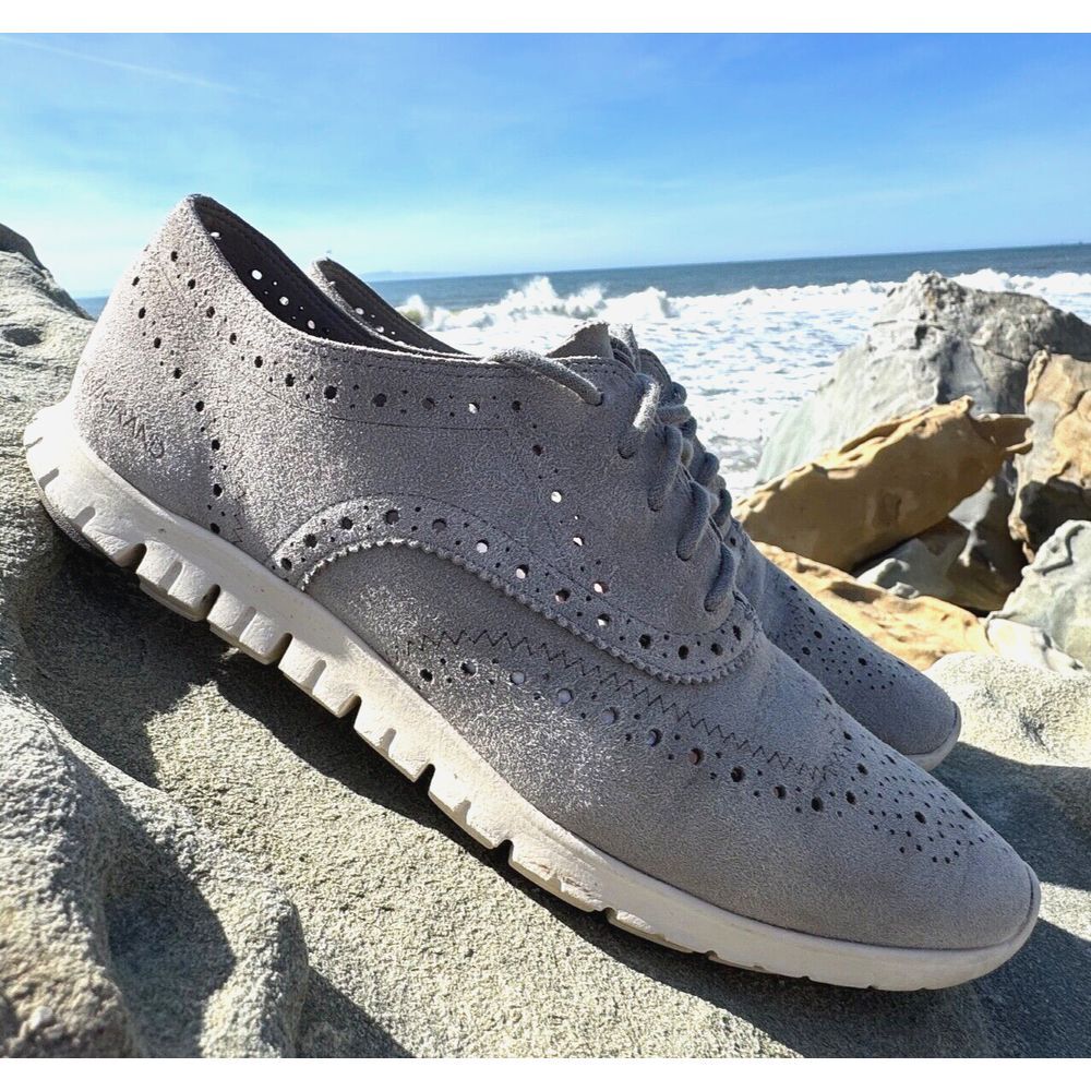 Cole Haan Shoes Grand‎ OS Women's Size 9 B Gray Suede Perforated